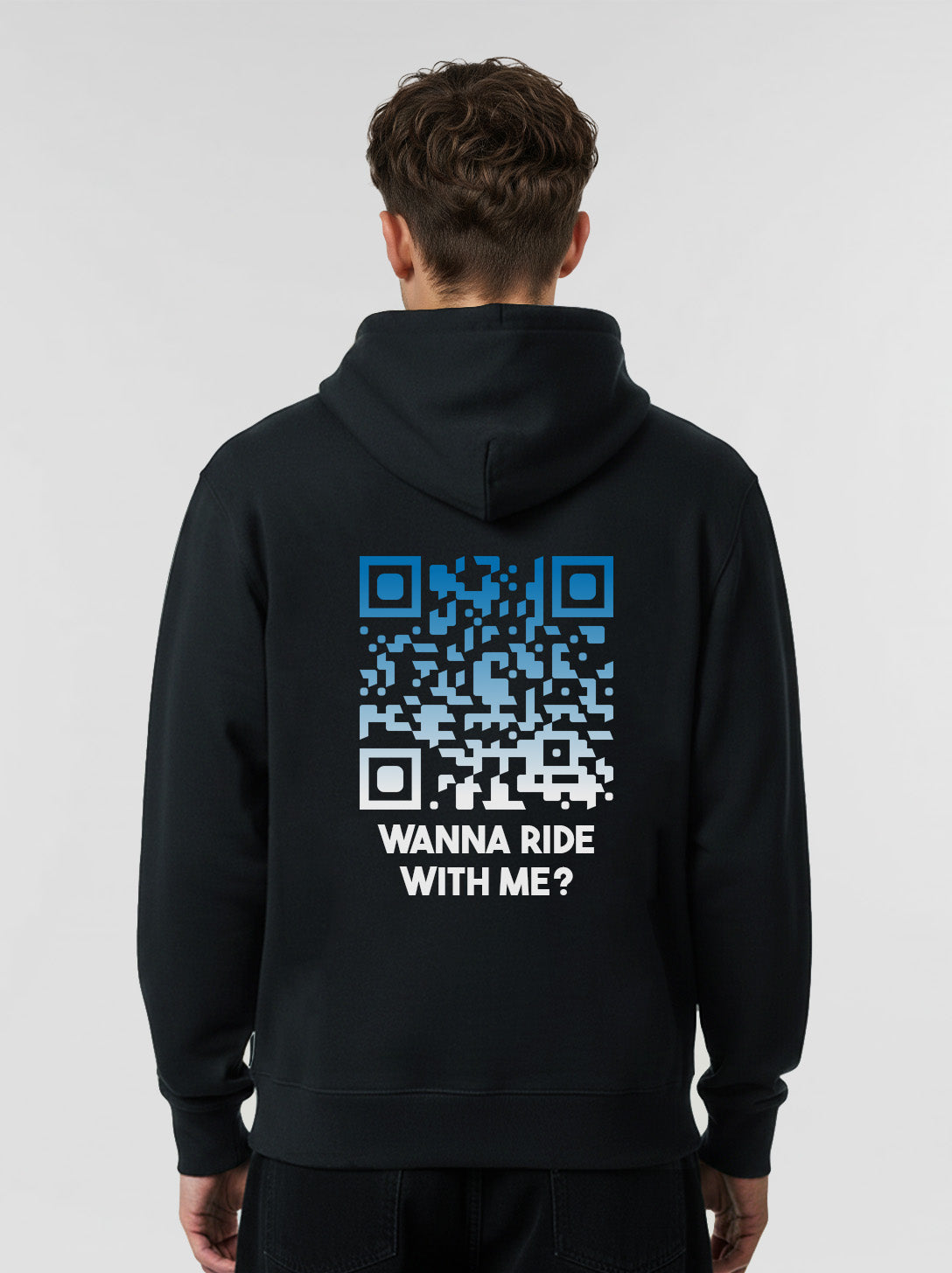 QR-Code Hoodie Unisex - Wanna Ride With Me? - NIGHTFALL