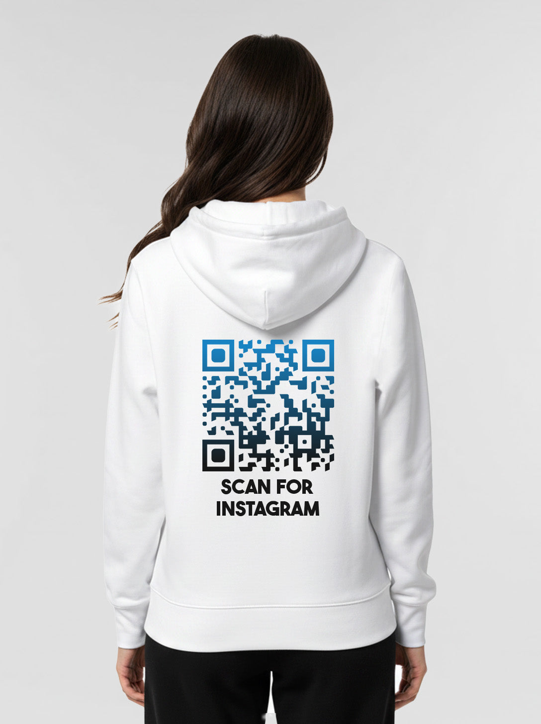 QR Code Hoodie Unisex - Scan For Instagram - NIGHTFALL