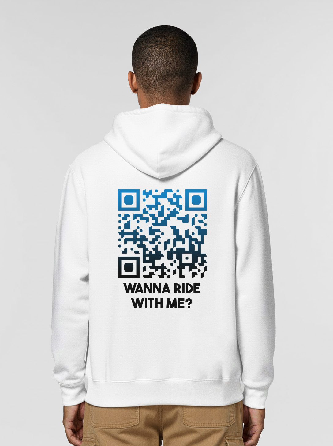 QR Code Hoodie Unisex - Wanna Ride With Me? - NIGHTFALL