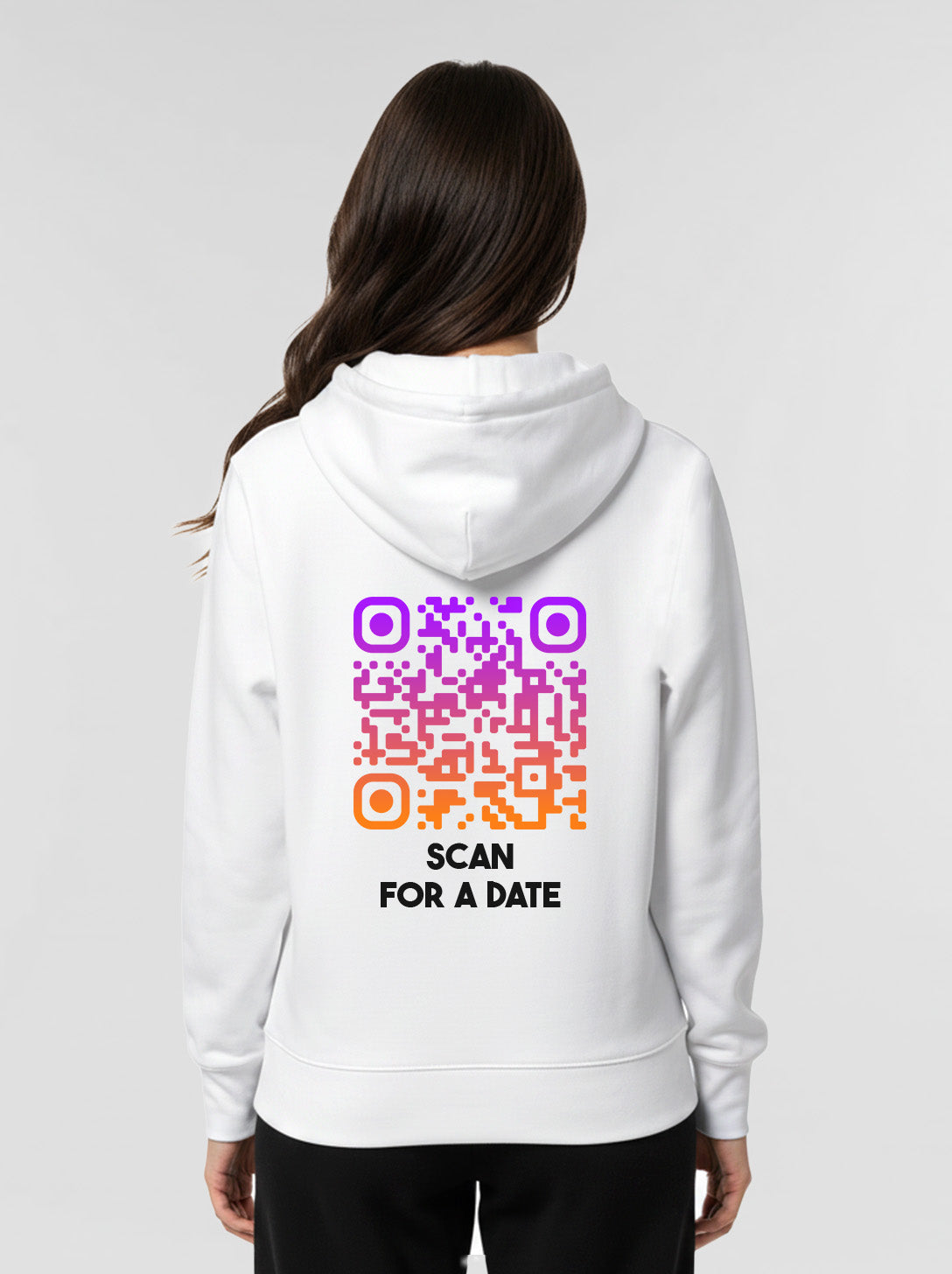 QR Code Hoodie Unisex - Scan For A Date - SUNSET