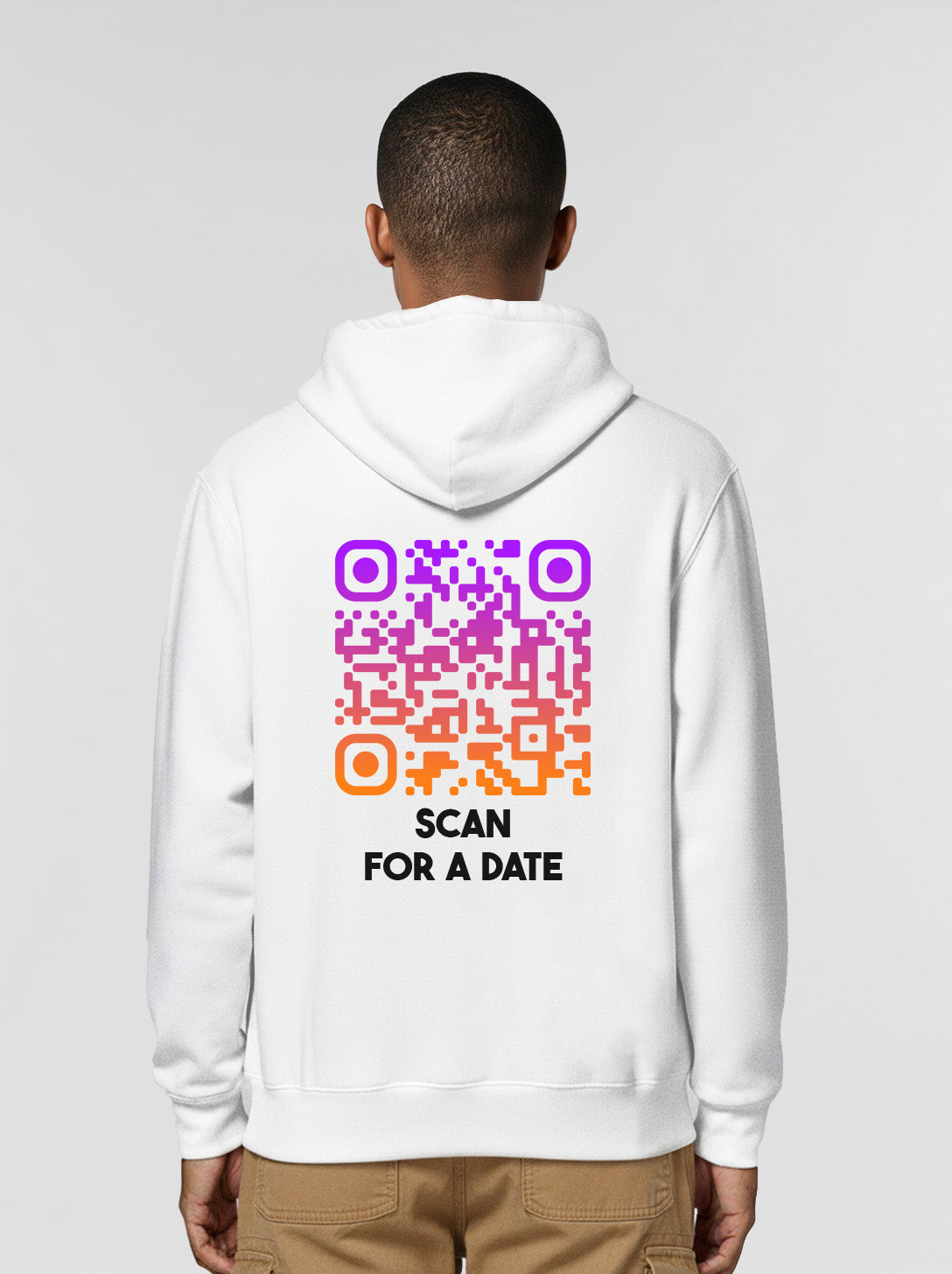 QR Code Hoodie Unisex - Scan For A Date - SUNSET
