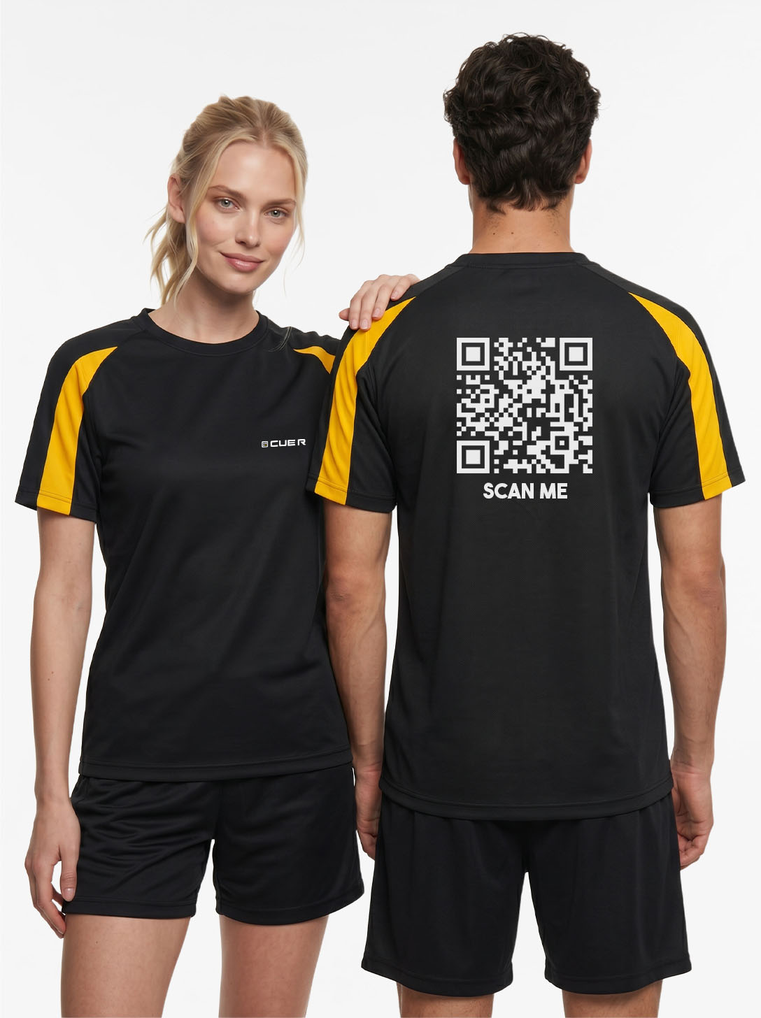 Maillot QR Code - Noir & Jaune - SCAN ME - CLASSIC