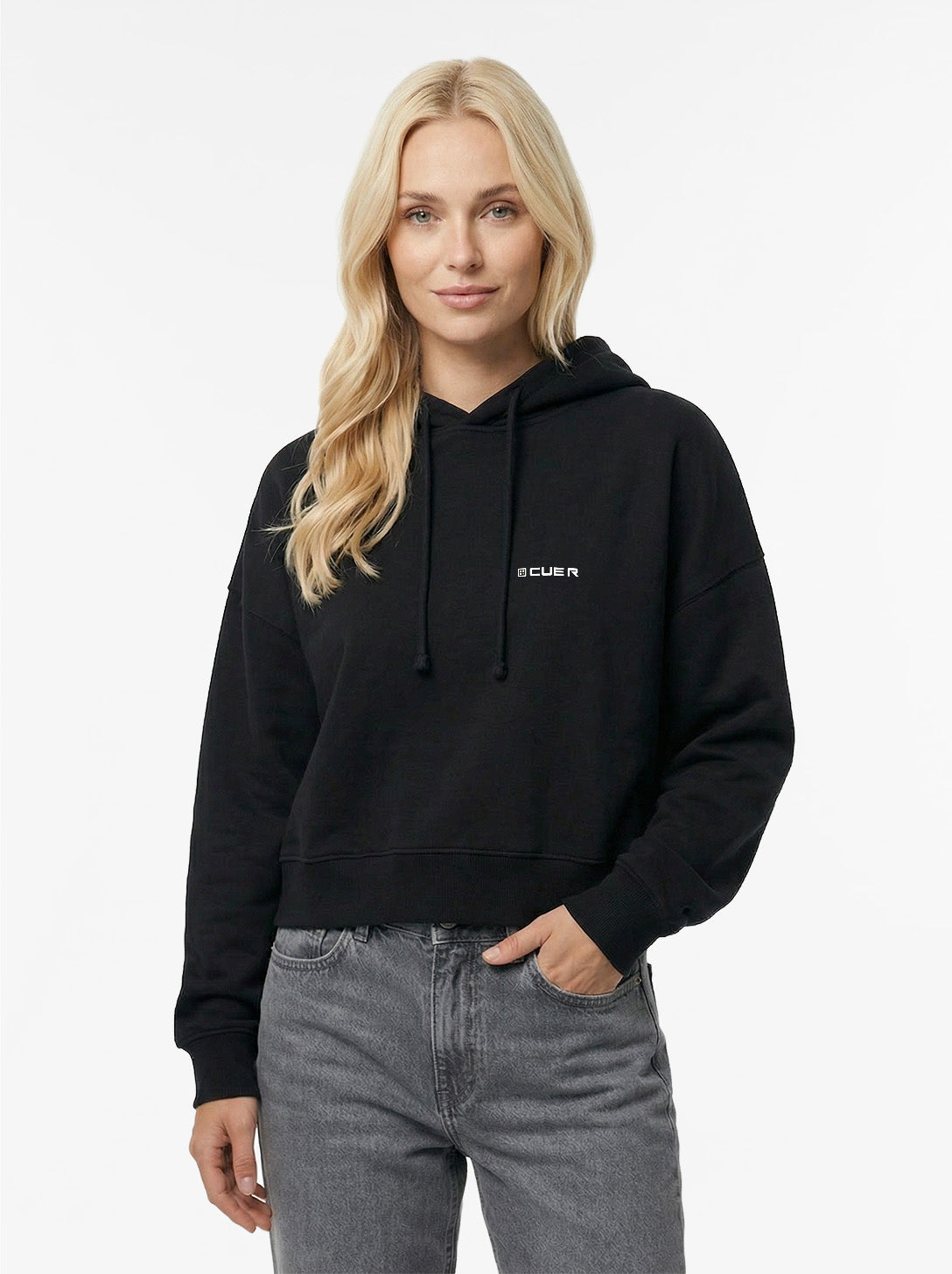 QR Code Oversized Hoodie Women - Scan For A Date - NIGHTFALL
