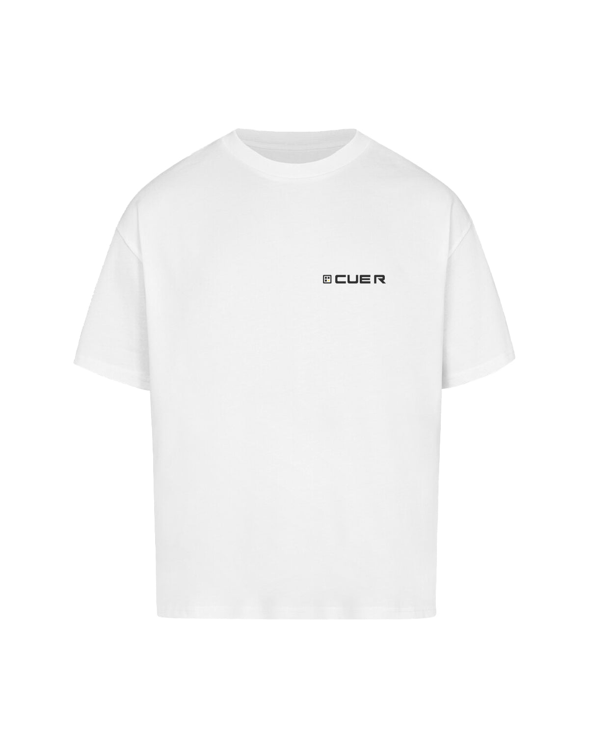 qr code oversized t-shirt white front