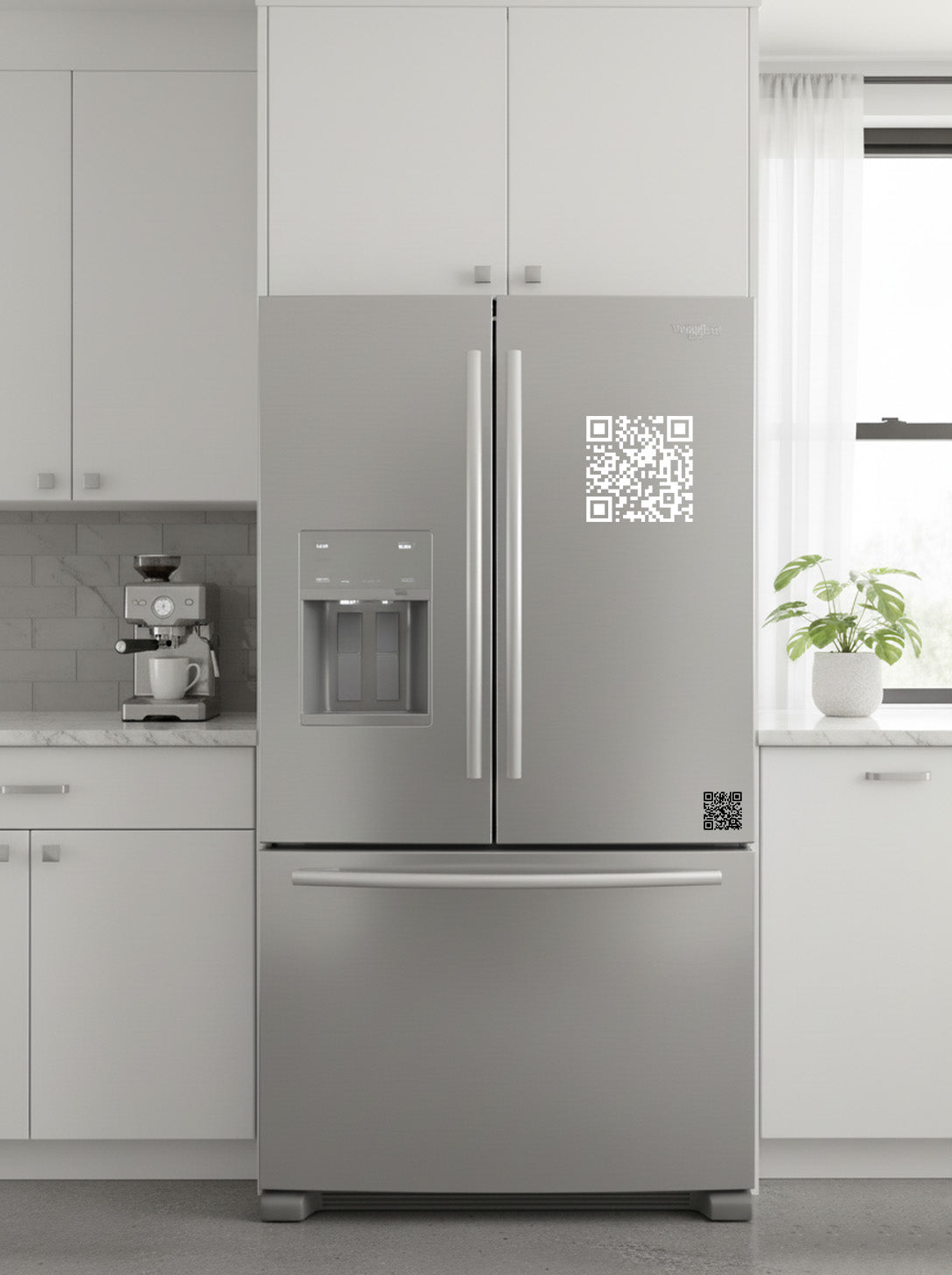 Updatable QR Code Sticker - Permanent - Black