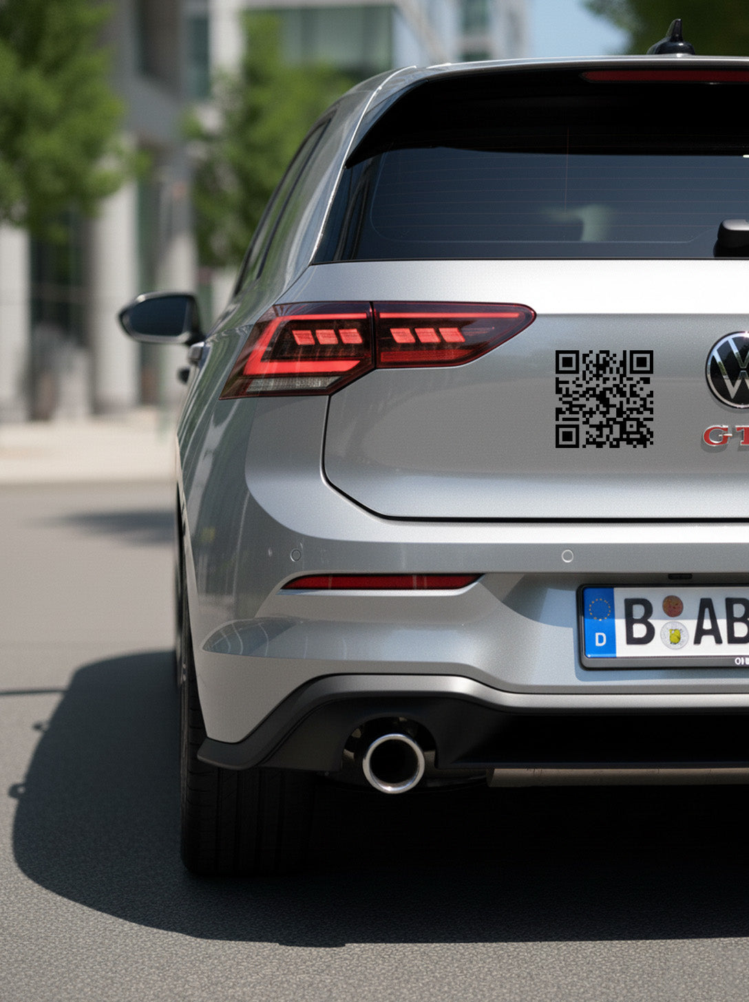 Updatable QR Code Sticker - Permanent - Black