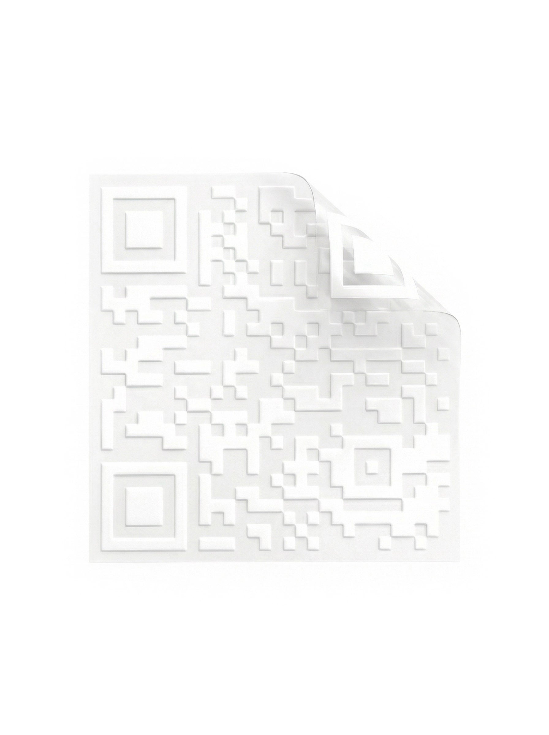 Updatable QR Code Sticker - Permanent - White