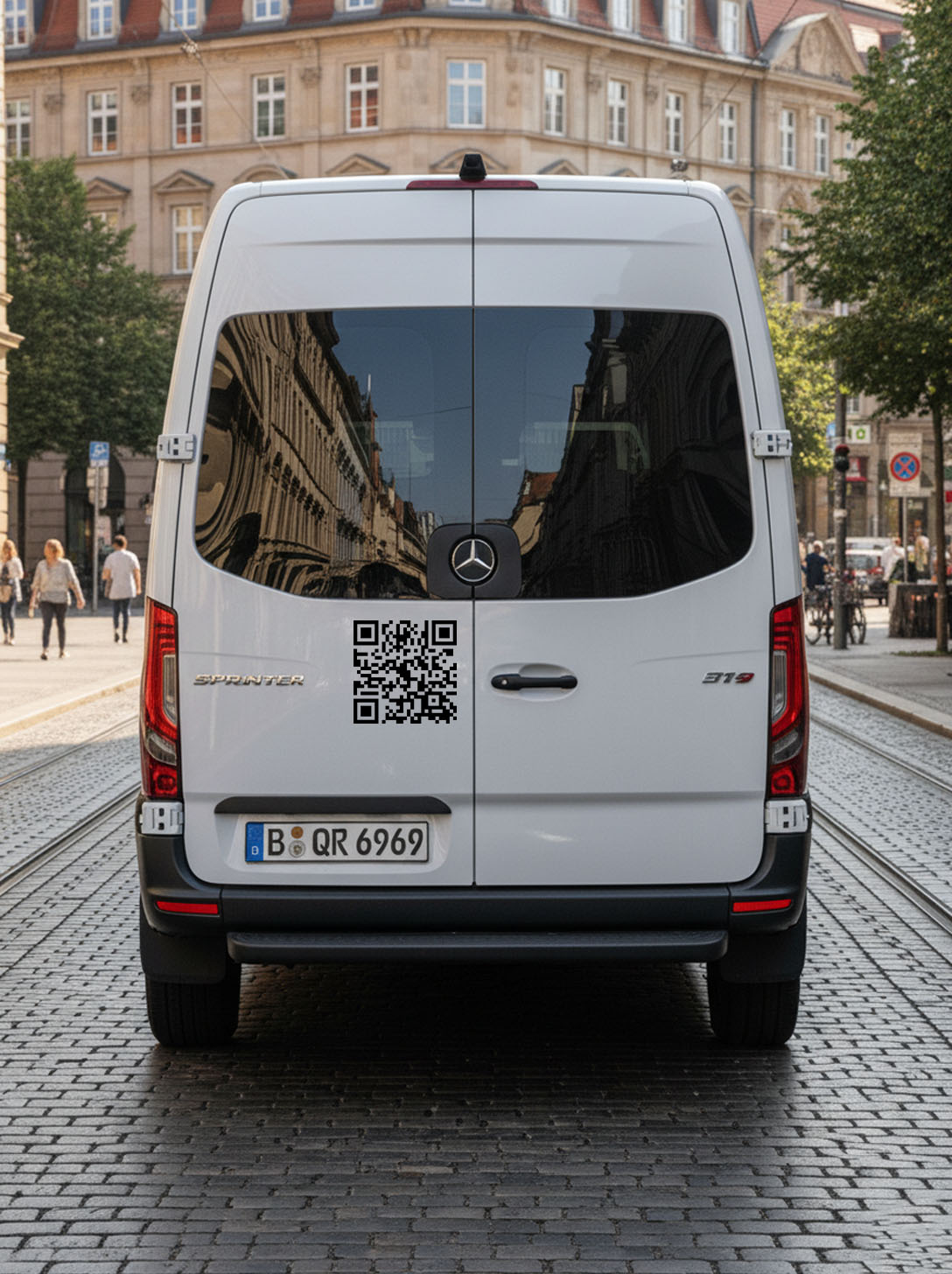 Updatable QR Code Sticker - Permanent - Black