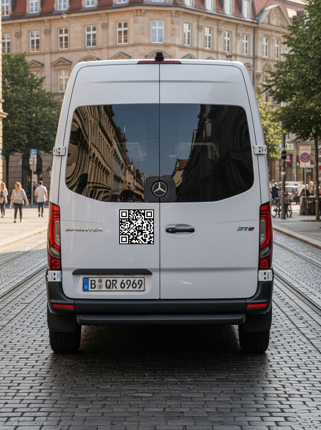 Updatable QR Code Sticker - Removable - White