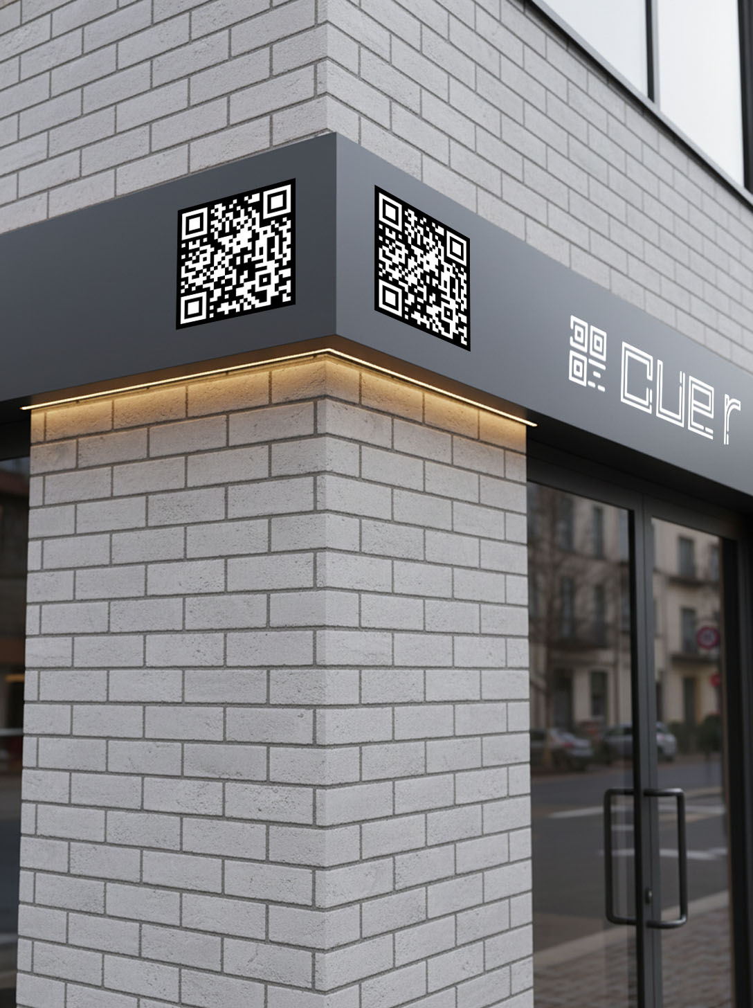 Updatable QR Code Sticker - Removable - White