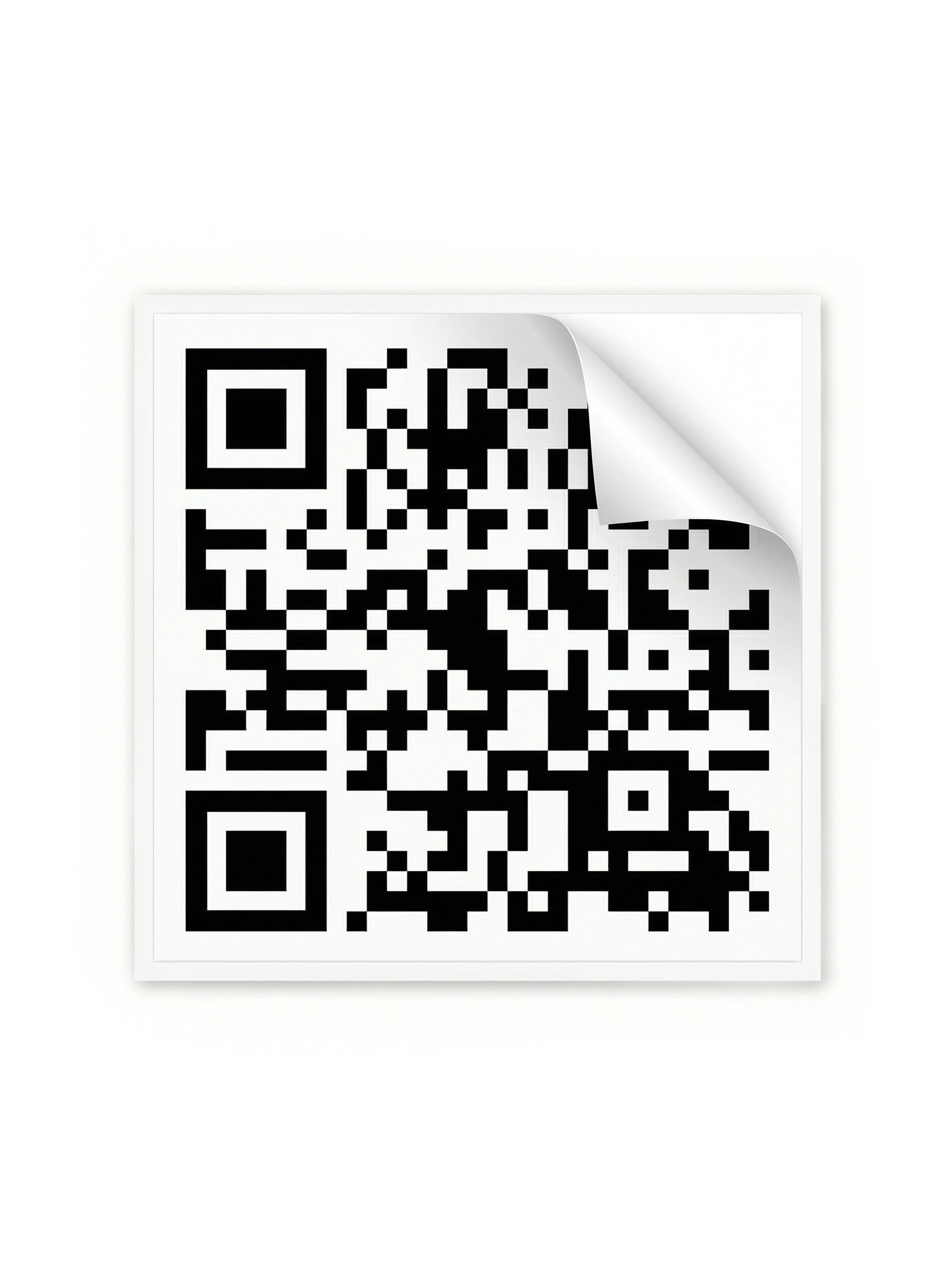 Updatable QR Code Sticker - Removable - Black