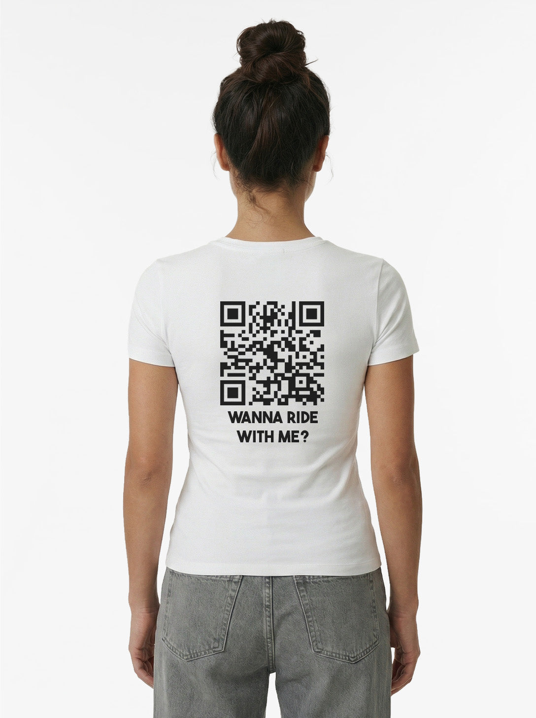 T-shirt QR code femme - Wanna Ride With Me? - CLASSIC