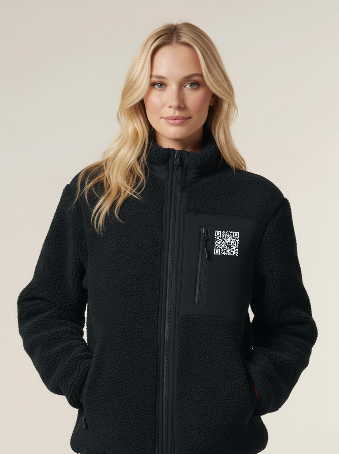 QR-Code Teddy Jacke Unisex - CLASSIC