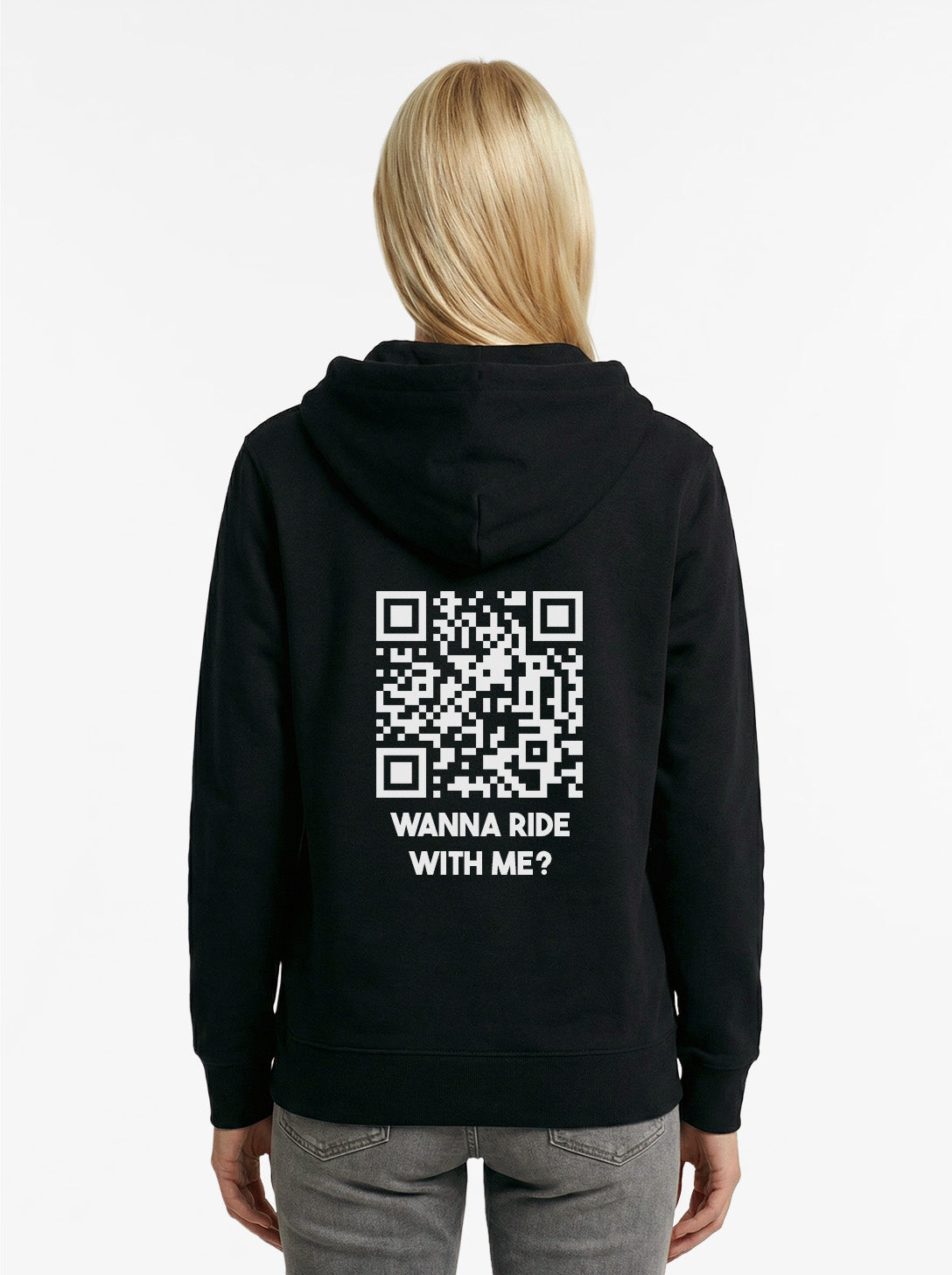 QR-Code Zip Hoodie Unisex - Wanna Ride With Me? - CLASSIC