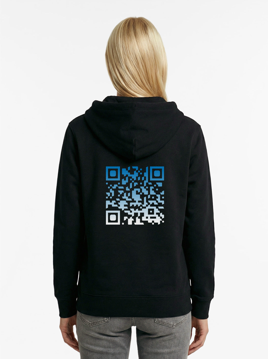 QR Code Zip Hoodie Unisex - NIGHTFALL