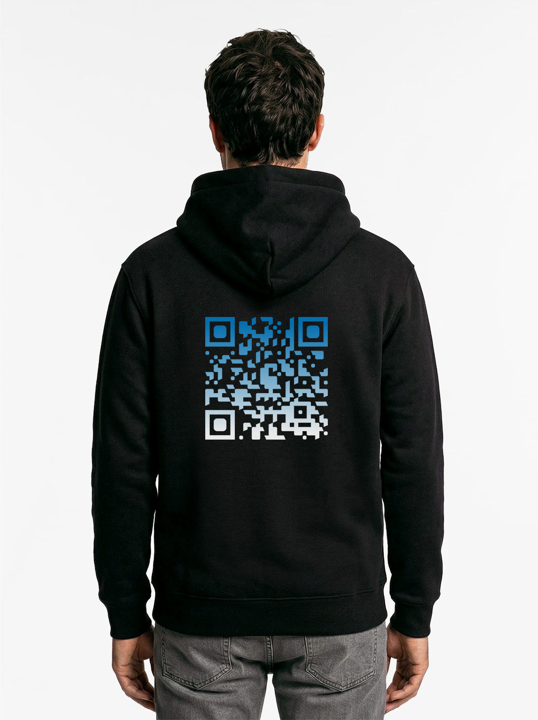 QR Code Zip Hoodie Unisex - NIGHTFALL