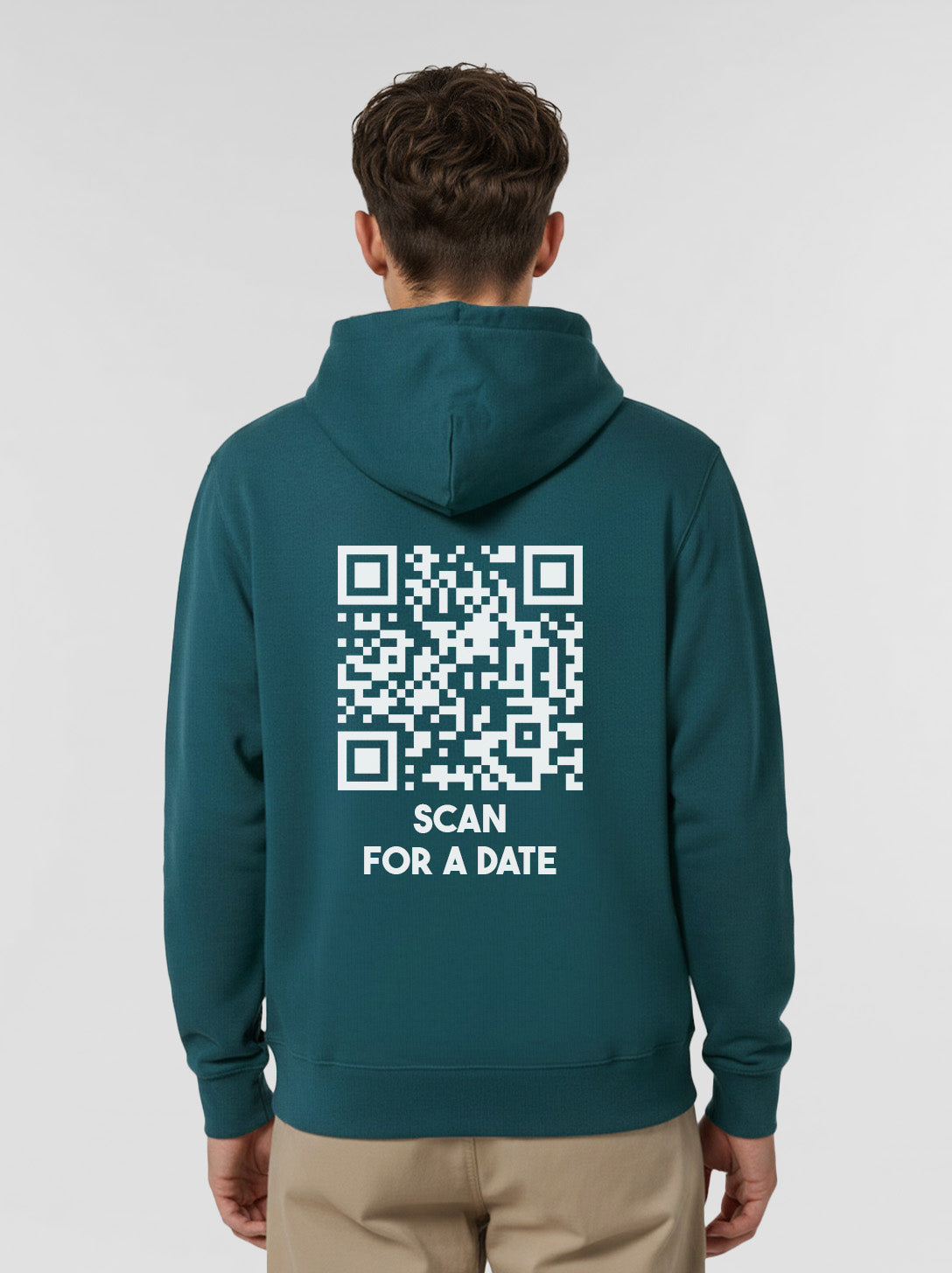 QR Code Hoodie Unisex - Scan For A Date - CLASSIC