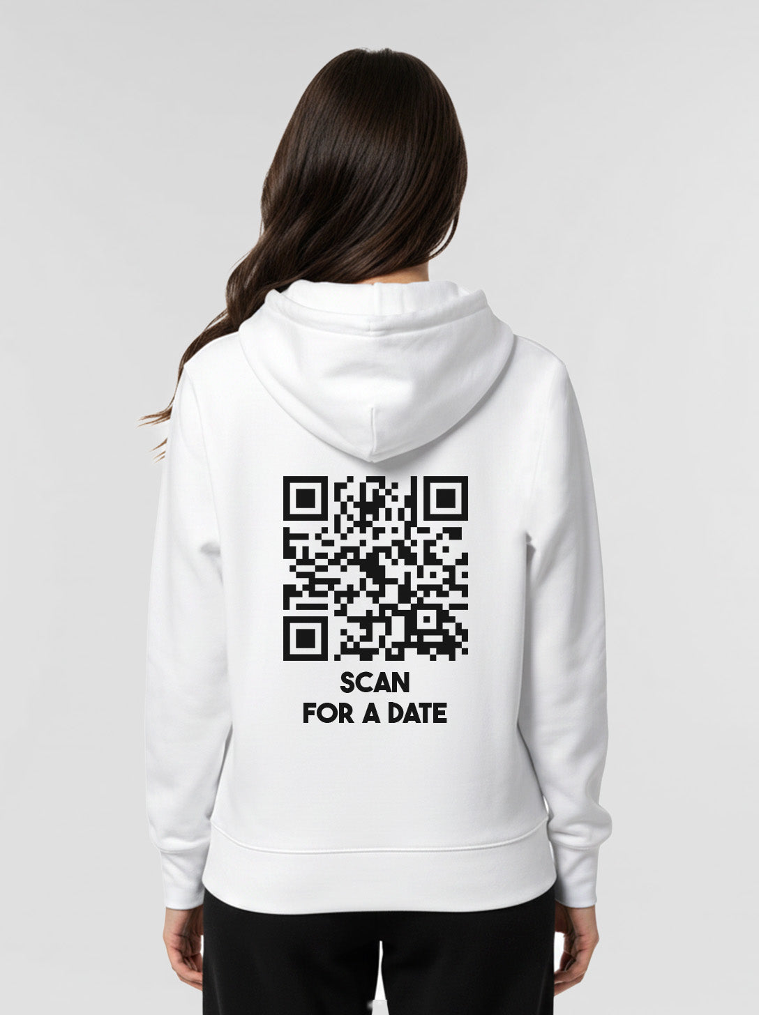 QR Code Hoodie Unisex - Scan For A Date - CLASSIC