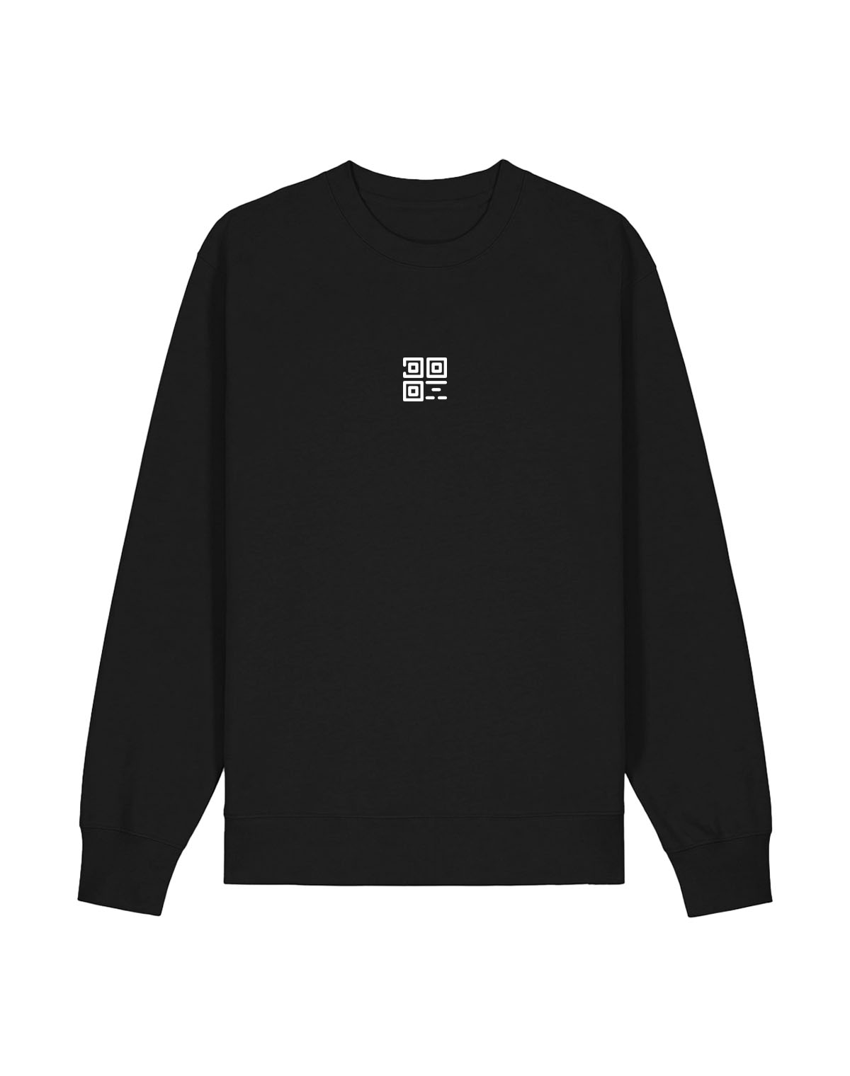qr code sweatshirt black front