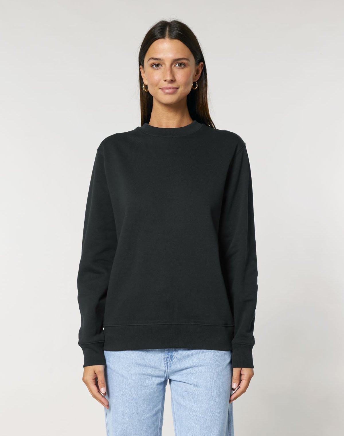 qr code sweatshirt black front female