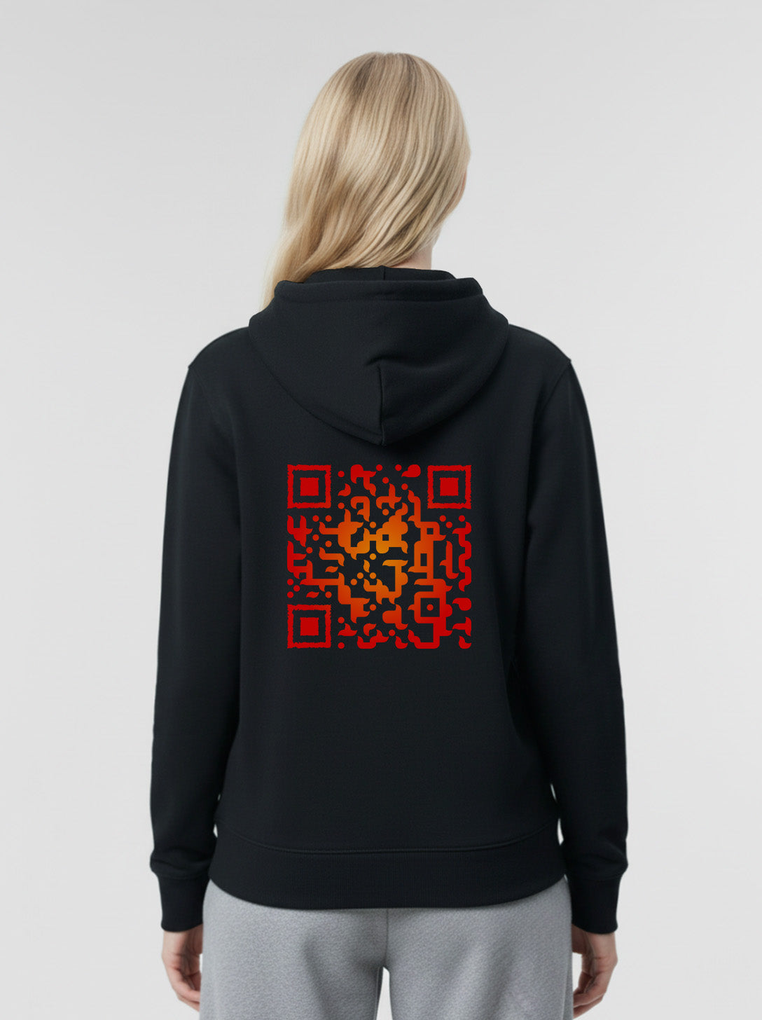Sweat à capuche QR code unisexe - FIREBALL