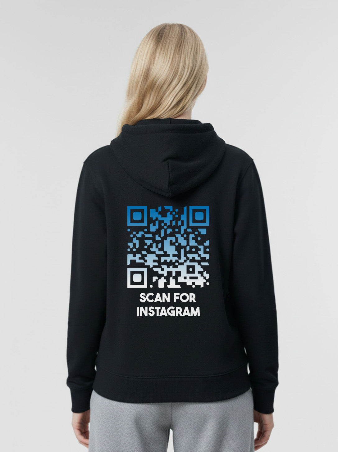QR-Code Hoodie Unisex - Scan For Instagram - NIGHTFALL