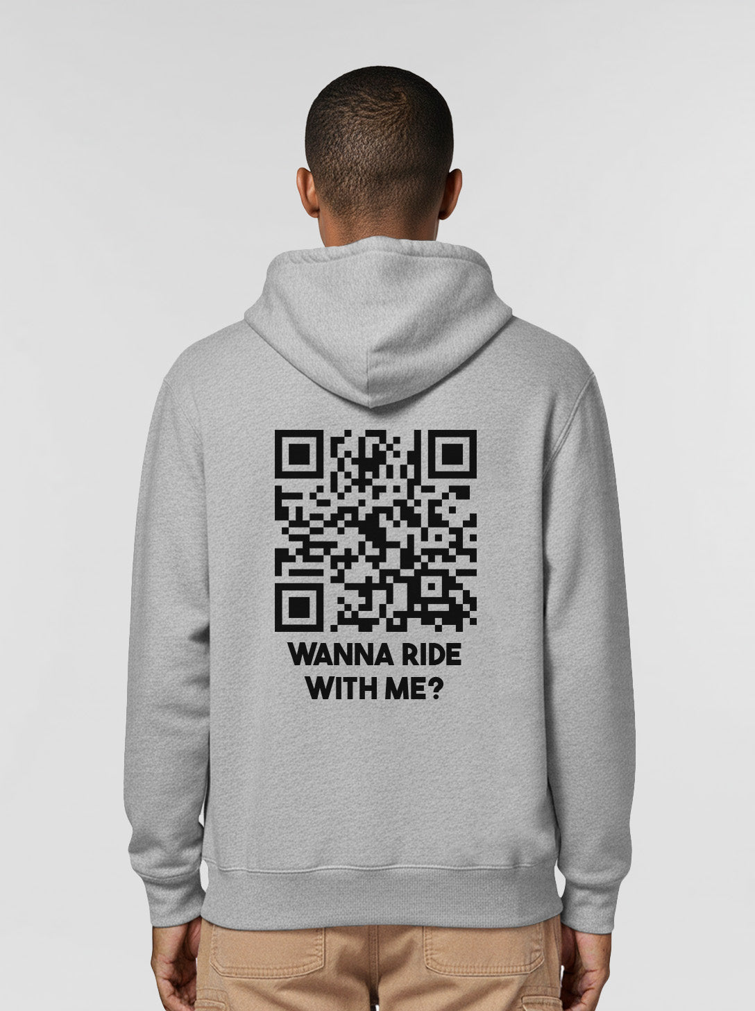 QR Code Hoodie Unisex - Wanna Ride With Me? - CLASSIC