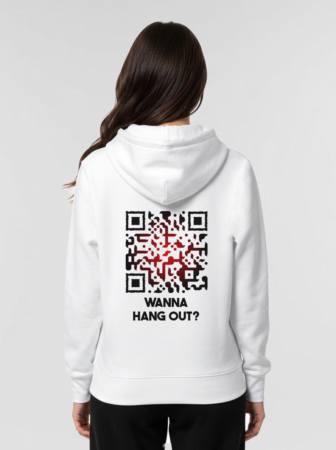 QR-Code Hoodie Unisex - Wanna Hang Out? - BLACKSMITH