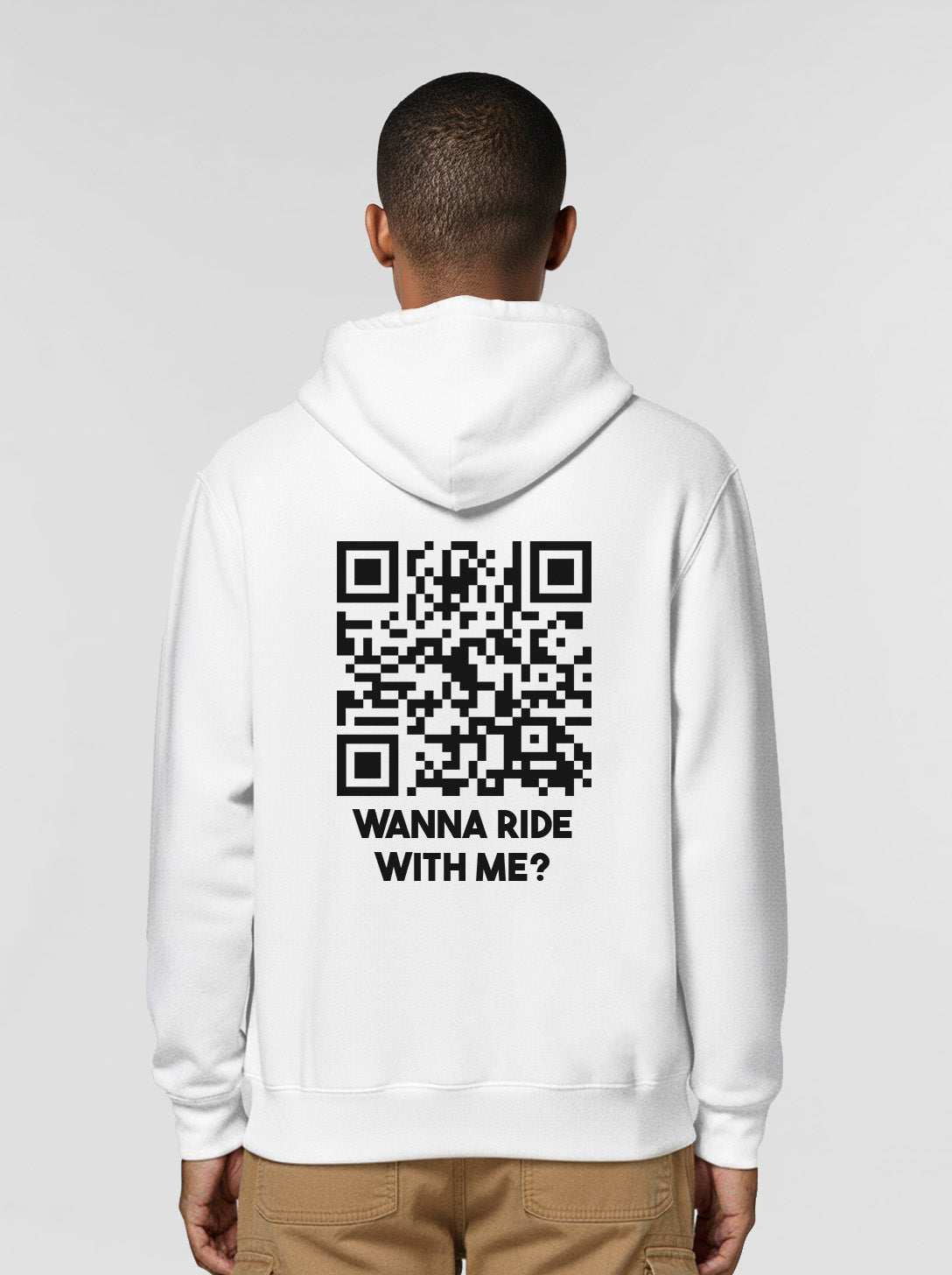 QR Code Hoodie Unisex - Wanna Ride With Me? - CLASSIC