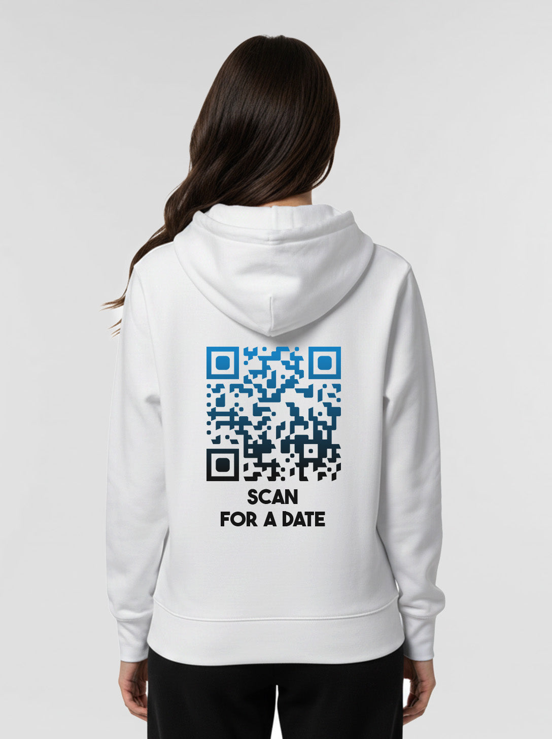 Sweat à capuche QR code unisexe - Scan For A Date - NIGHTFALL