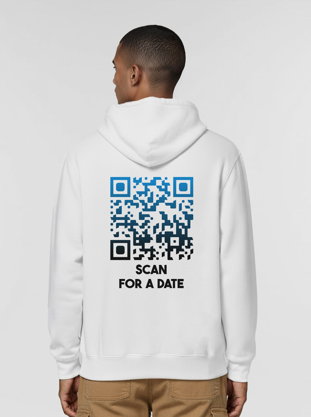 QR Code Hoodie Unisex - Scan For A Date - NIGHTFALL