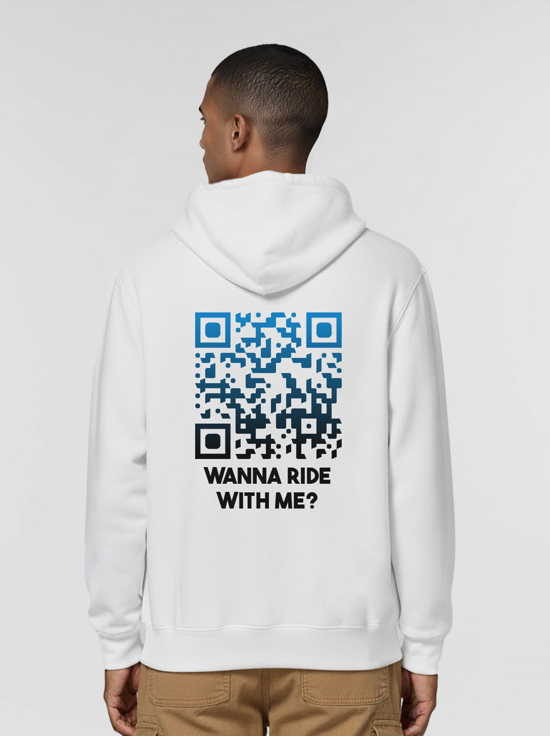 QR Code Hoodie Unisex - Wanna Ride With Me? - NIGHTFALL