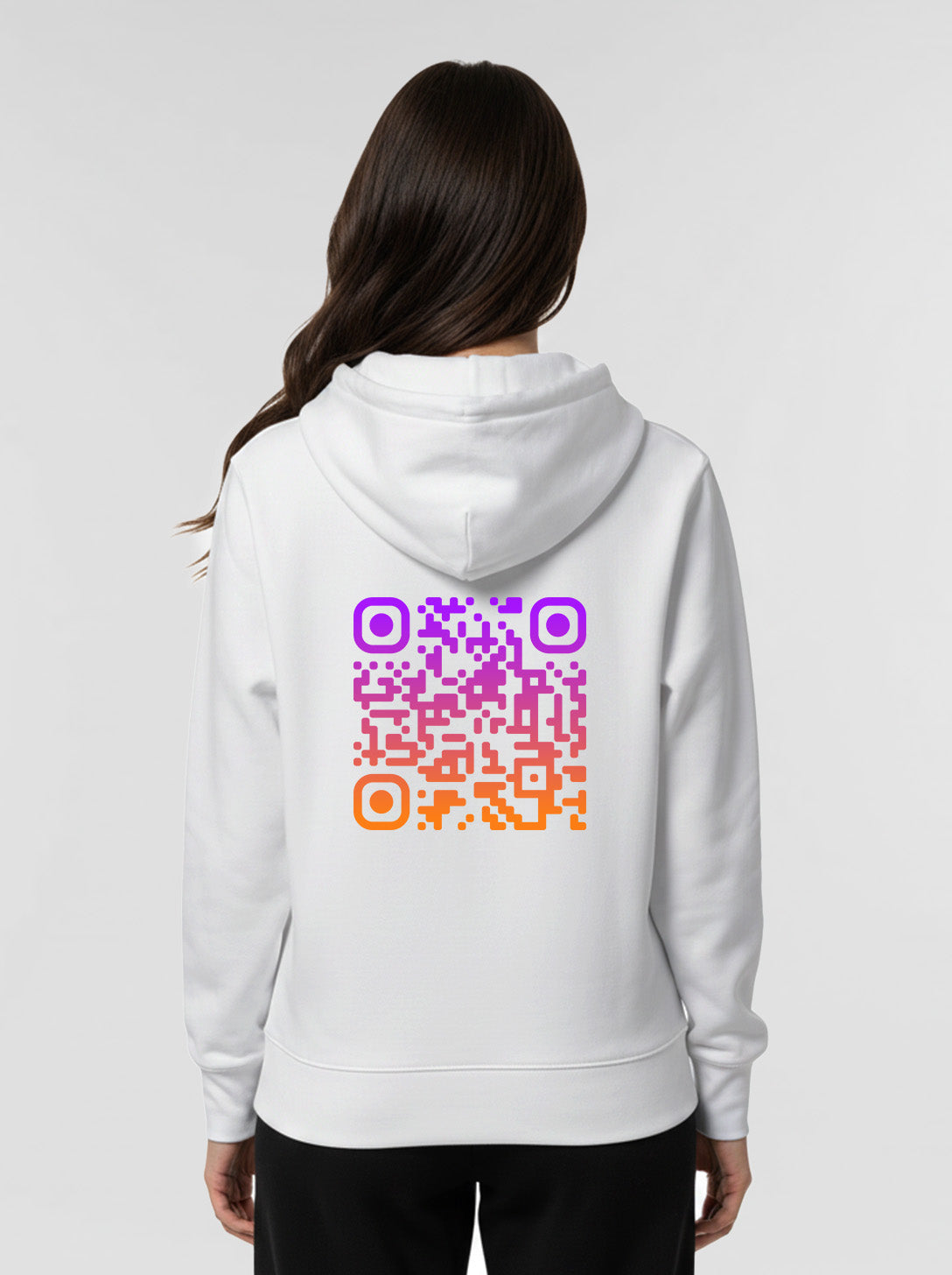 Sweat à capuche QR code unisexe - SUNSET