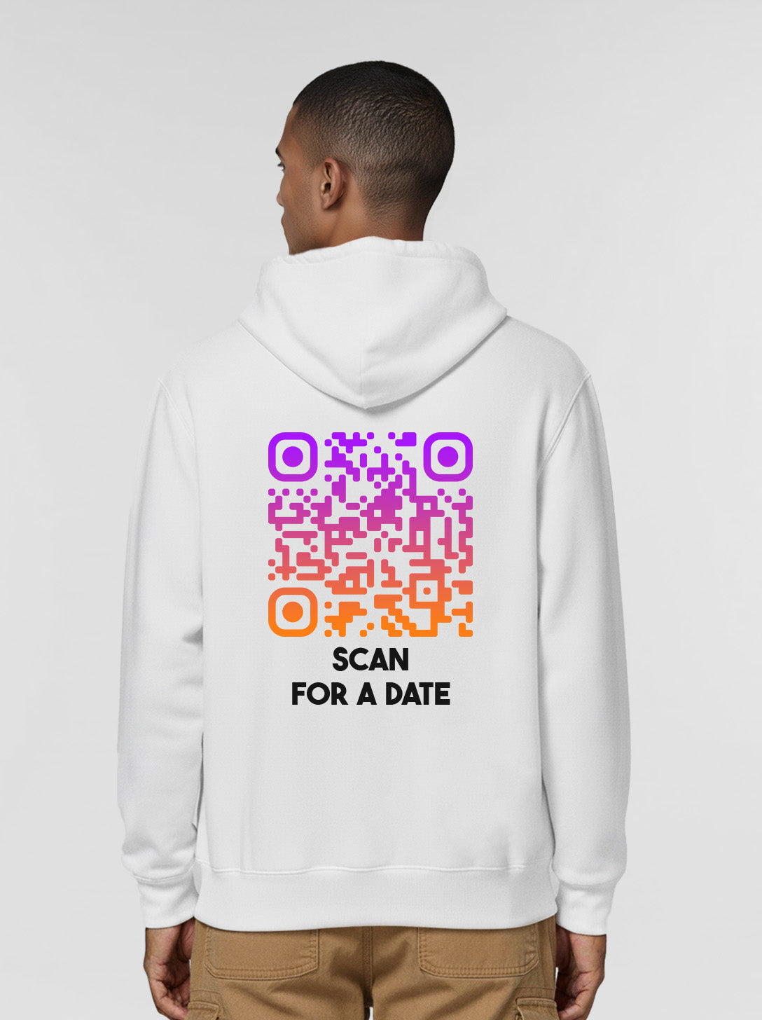 QR Code Hoodie Unisex - Scan For A Date - SUNSET