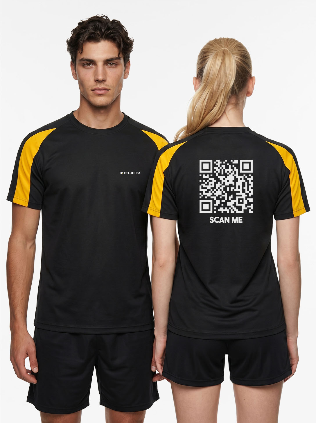 Maillot QR Code - Noir & Jaune - SCAN ME - CLASSIC