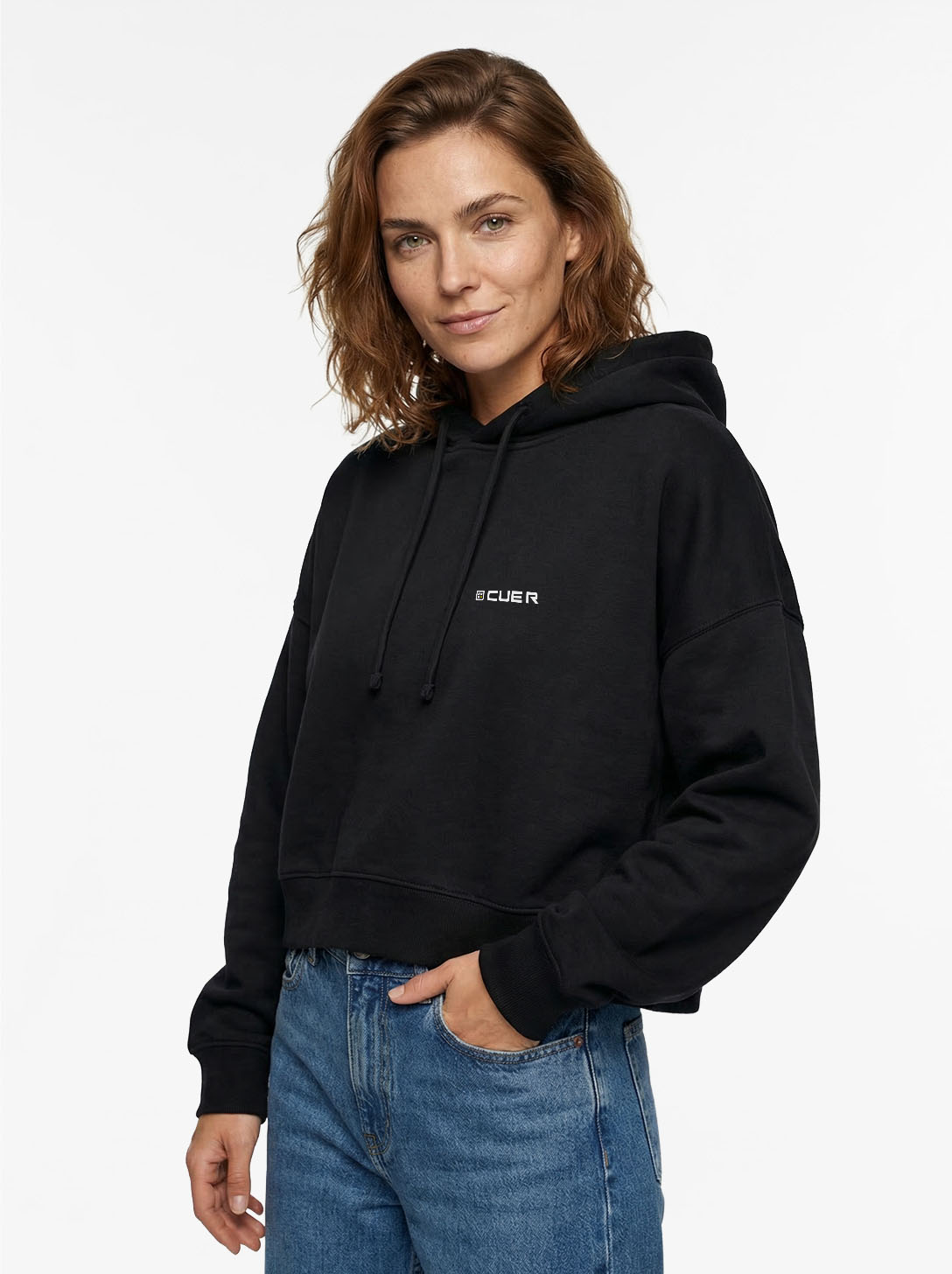 QR Code Oversized Hoodie Women - NIGHTFALL
