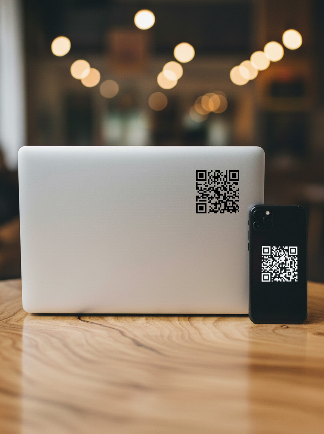 Updatable QR Code Sticker - Permanent - Black