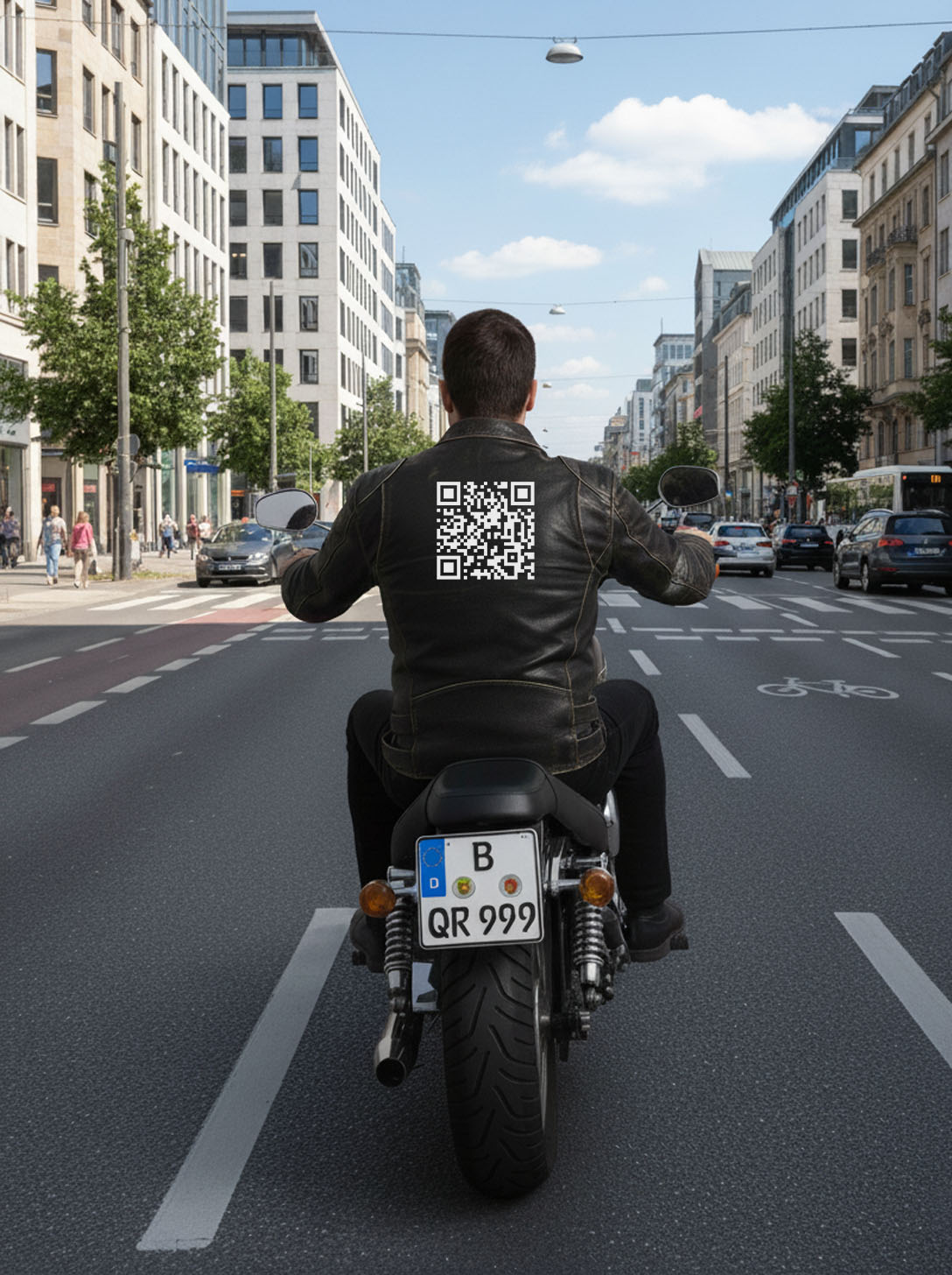 Updatable QR Code Sticker - Permanent - Black