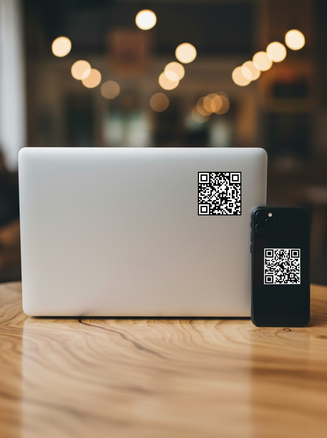 Updatable QR Code Sticker - Removable - White