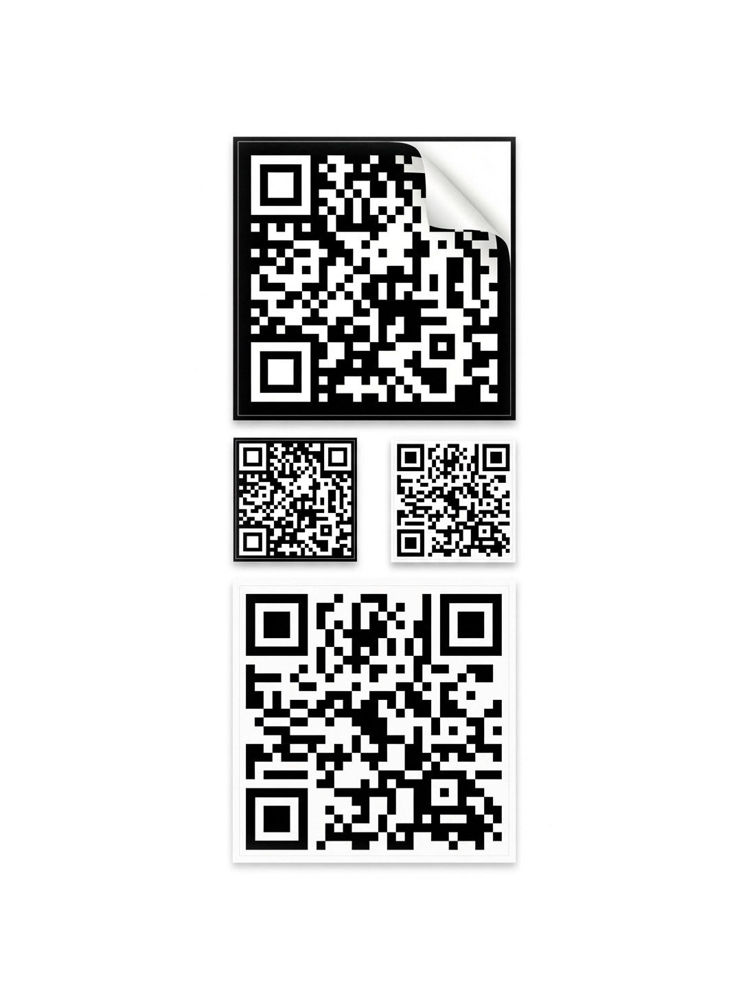 Updatable QR Code Sticker Set - Removable