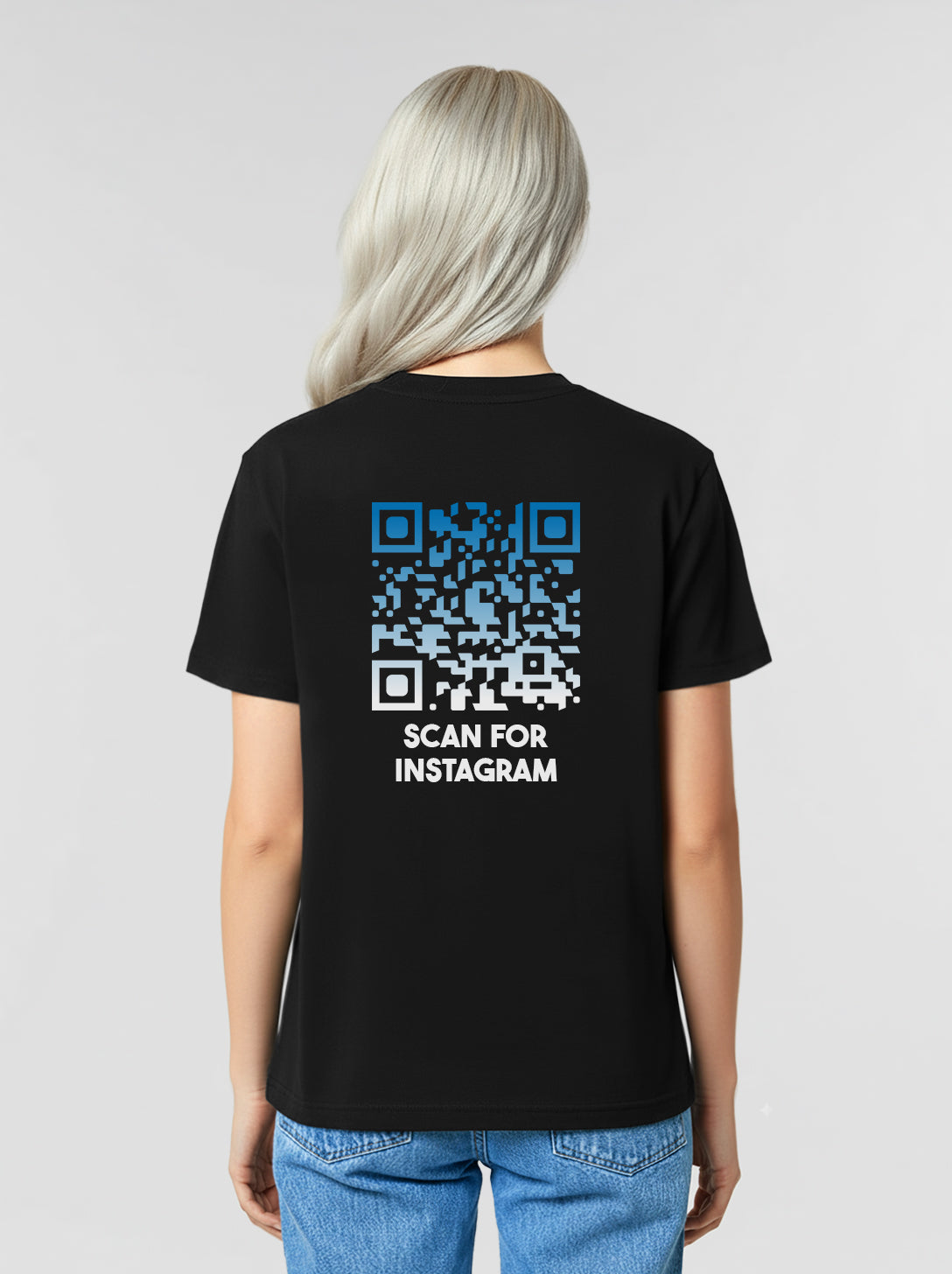 QR-Code T-Shirt Unisex - Scan for Instagram - NIGHTFALL