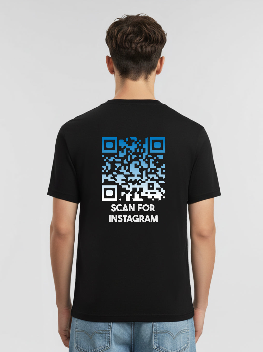 QR-Code T-Shirt Unisex - Scan for Instagram - NIGHTFALL