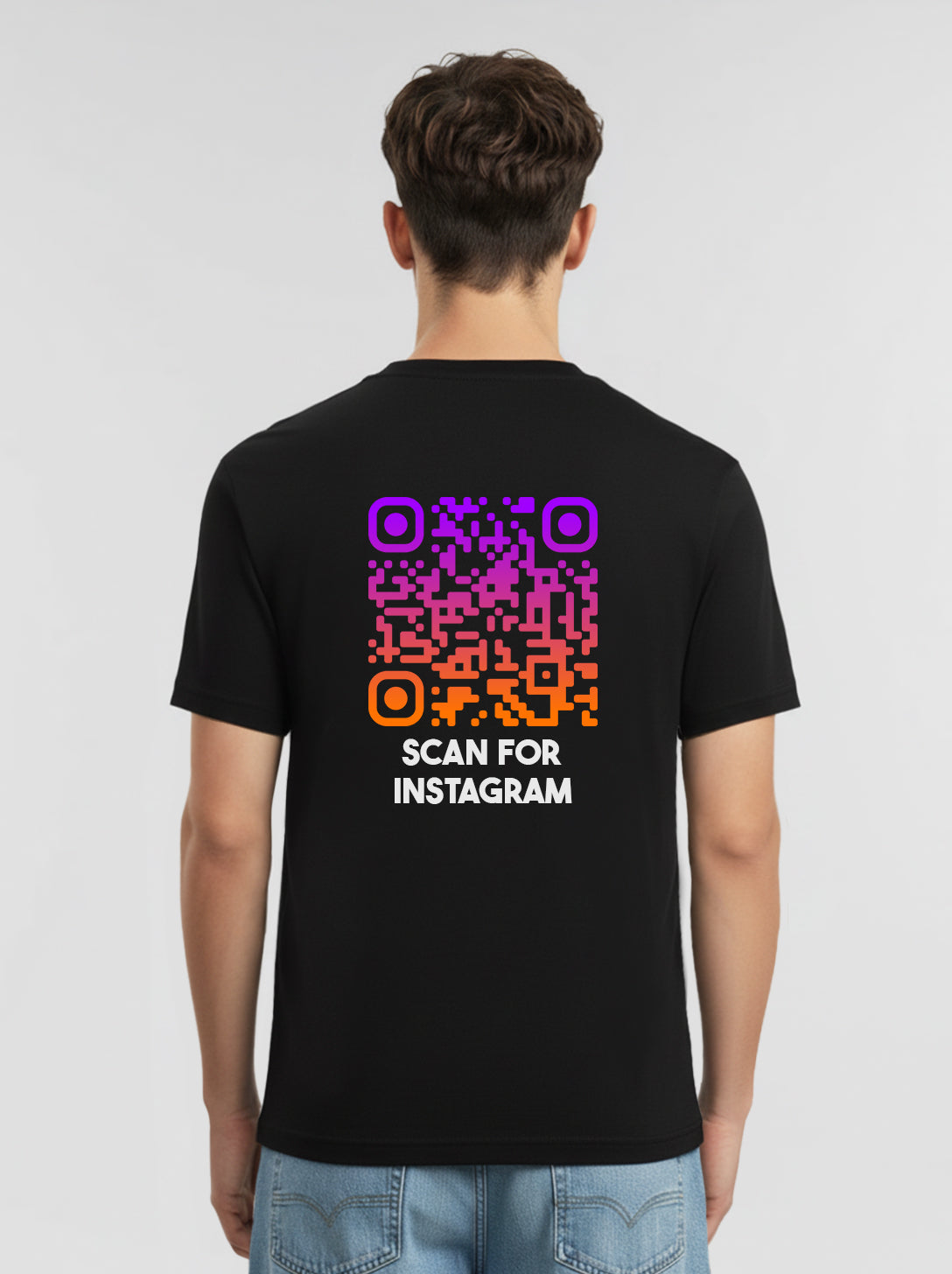 QR-Code T-Shirt Unisex - Scan for Instagram - SUNSET