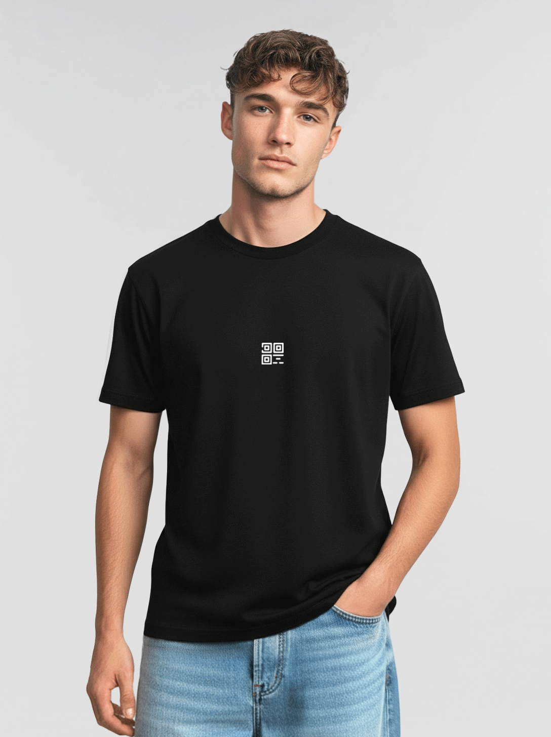 QR-Code T-Shirt Unisex - Scan for Instagram - NIGHTFALL