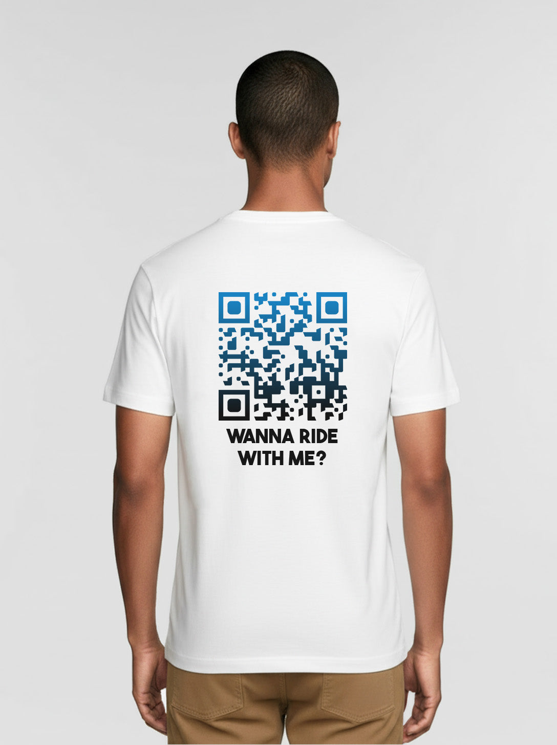 QR-Code T-Shirt Unisex - Wanna Ride With Me? - NIGHTFALL