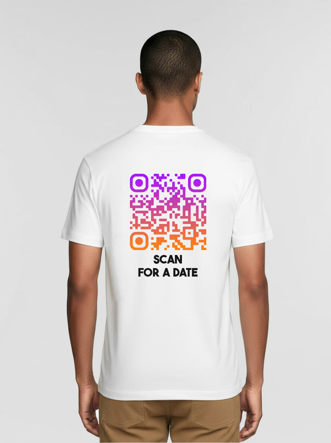 QR-Code T-Shirt Unisex - Scan For A Date - SUNSET