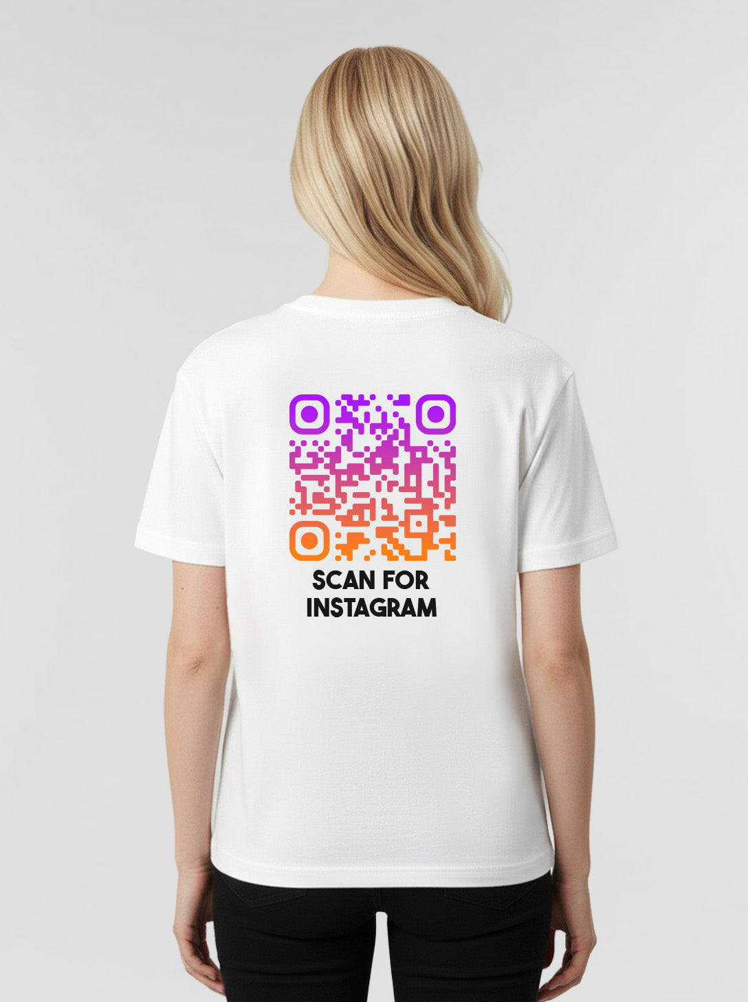 QR-Code T-Shirt Unisex - Scan for Instagram - SUNSET