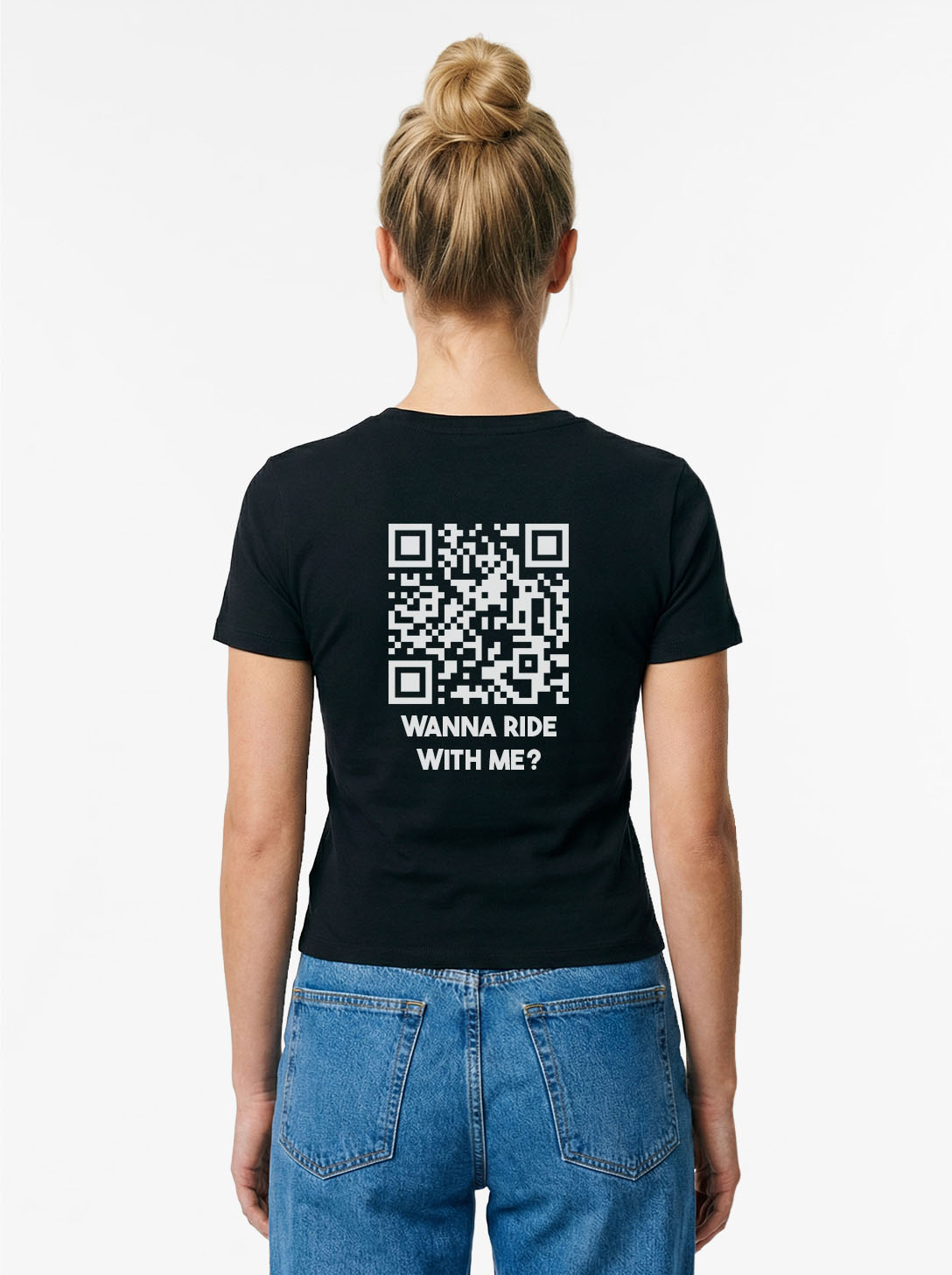 QR Code T-Shirt Women - Wanna Ride With Me? - CLASSIC