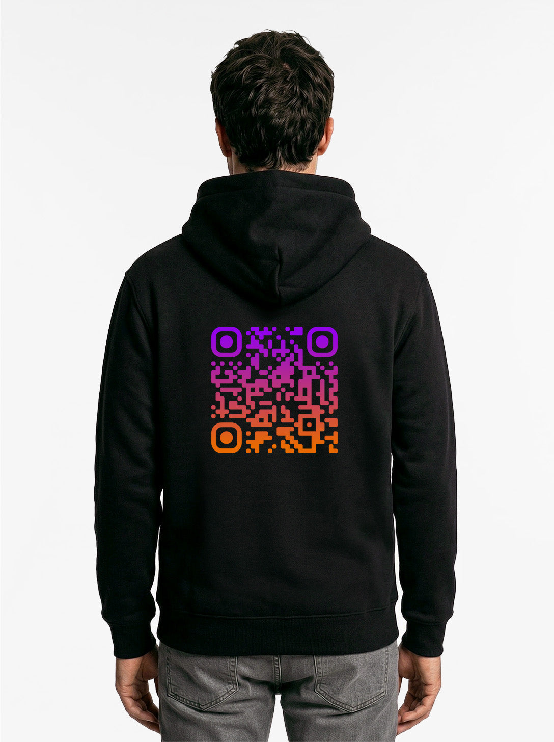QR Code Zip Hoodie Unisex - SUNSET