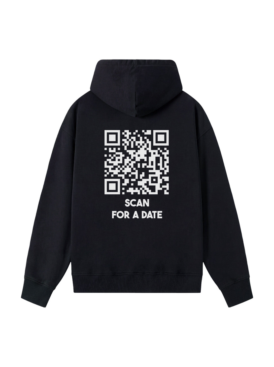 QR-Code Zip Hoodie Unisex - Scan For A Date - CLASSIC